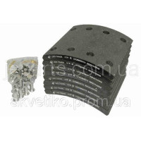 Накладка гальмівної колодки задня Foton <unk> Howo 8 отворів LEO500007A / 99000340068