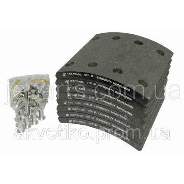 Накладка гальмівної колодки задня Foton <unk> Howo 8 отворів LEO500007A / 99000340068